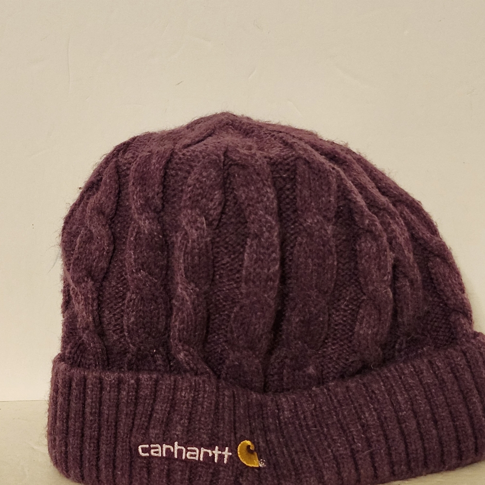 Carhartt Dark Purple Cable Knit Beanie